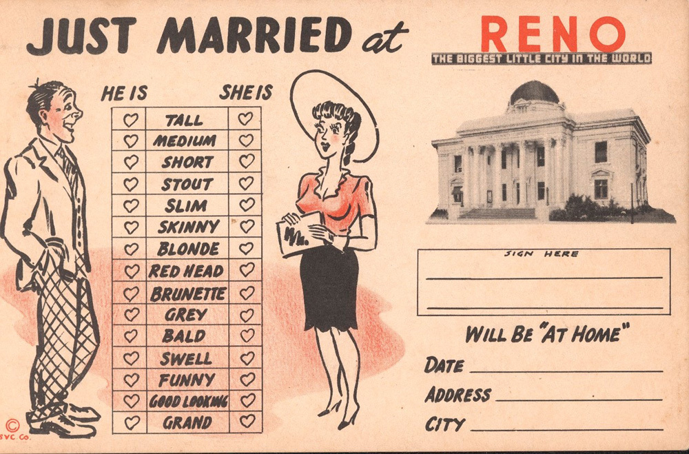 Reno wedding announcement