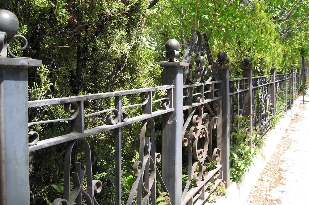 Wrought iron fence