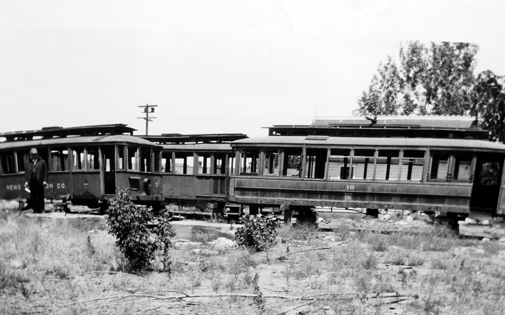 Abandoned streetcars, ca. 1930