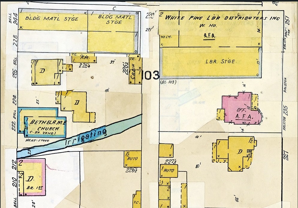 Hamilton Homestead site, 1949
