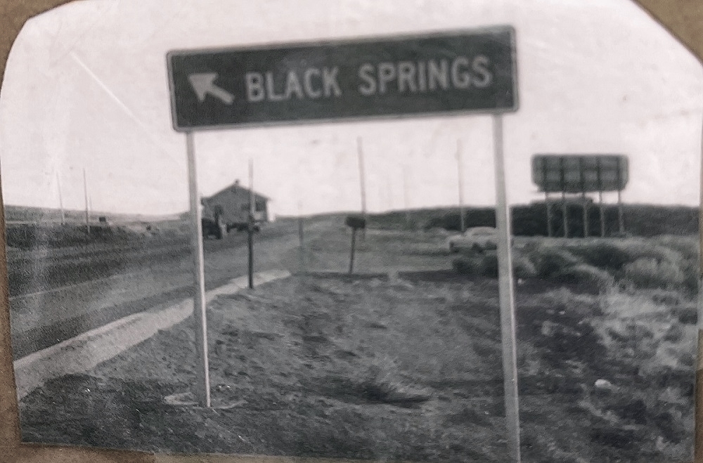 The original Black Springs sign