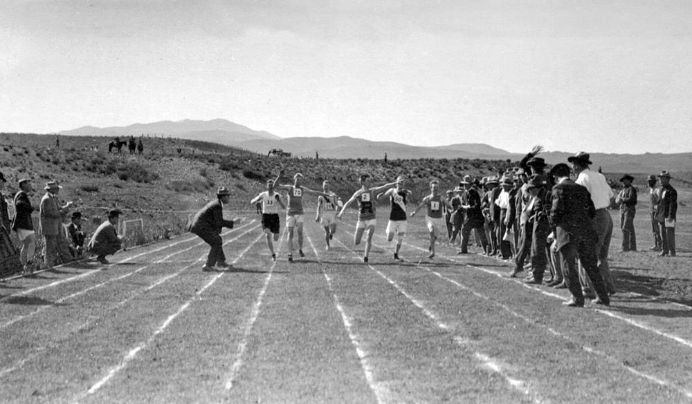 Runners on the track