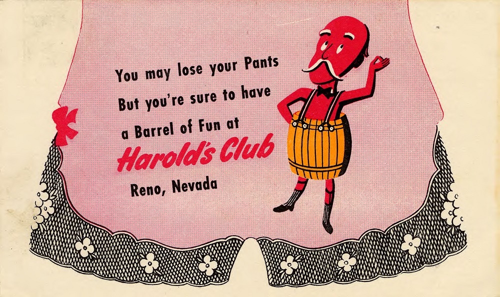 Harolds Club postcard