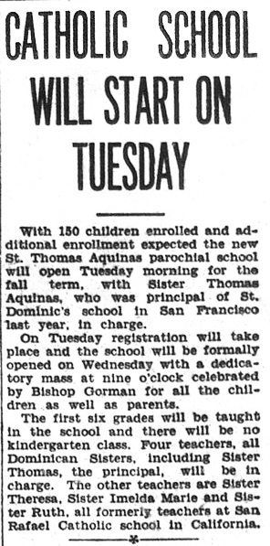 School opening, 1931