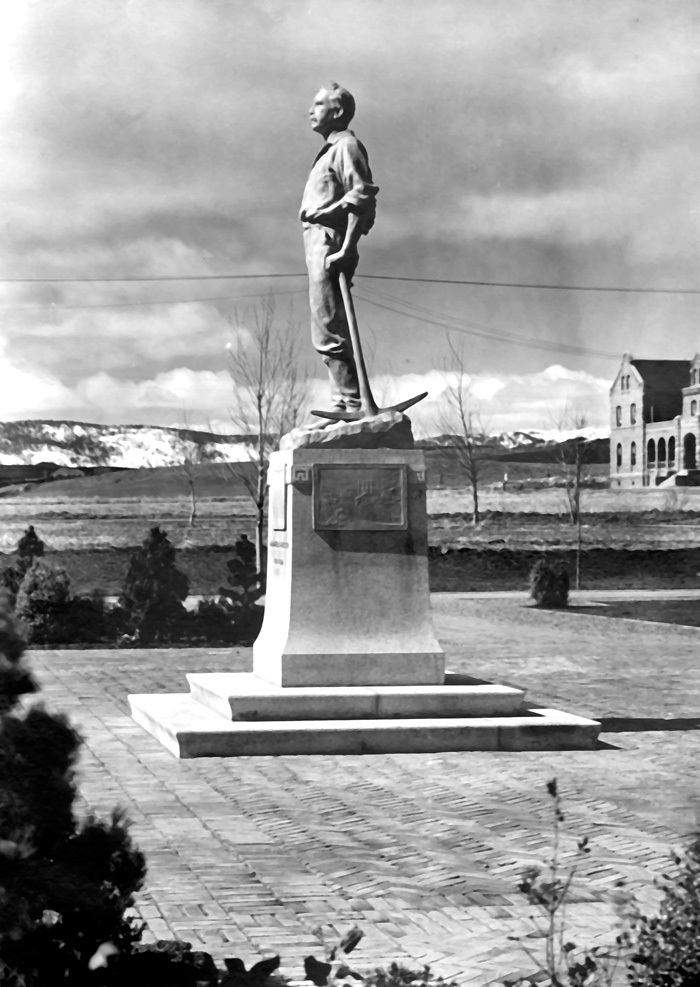 Statue in profile