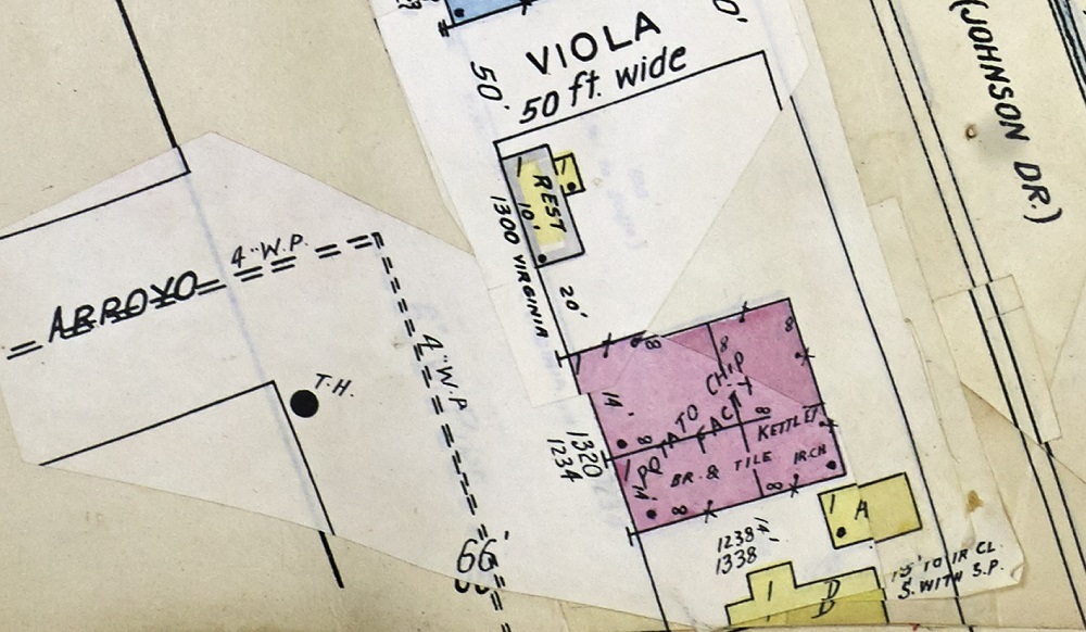 The footprint of the factory in 1949