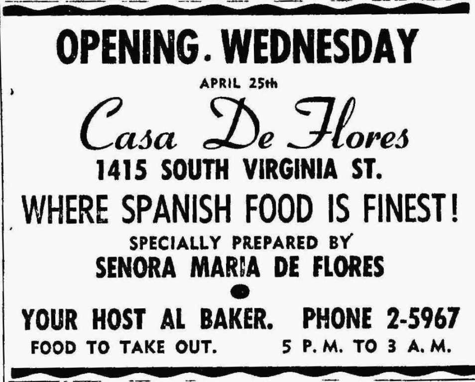 Casa de Flores, 1956