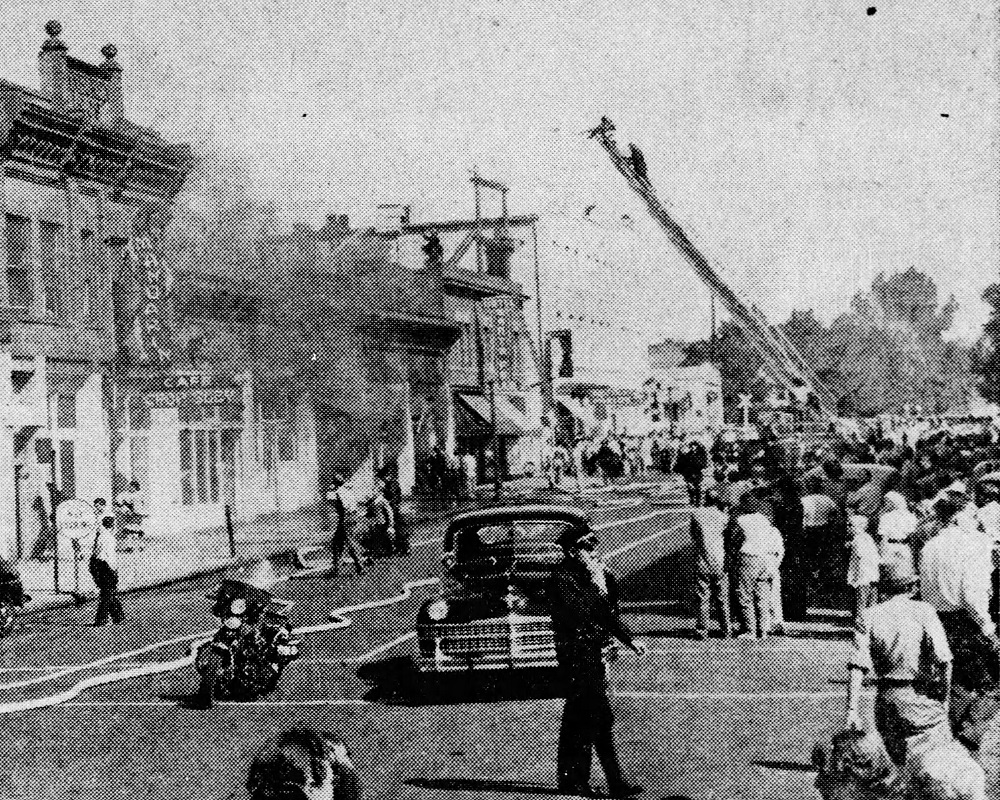 Block on fire, 1948