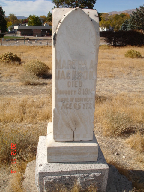 Martha Jackson's grave