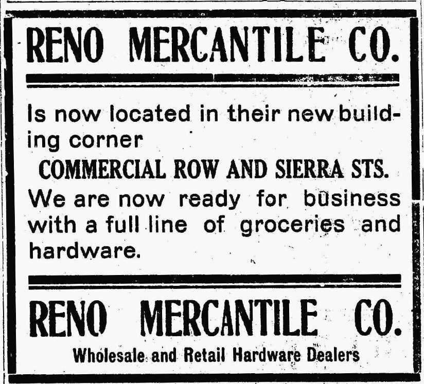 Reno Mercantile ad