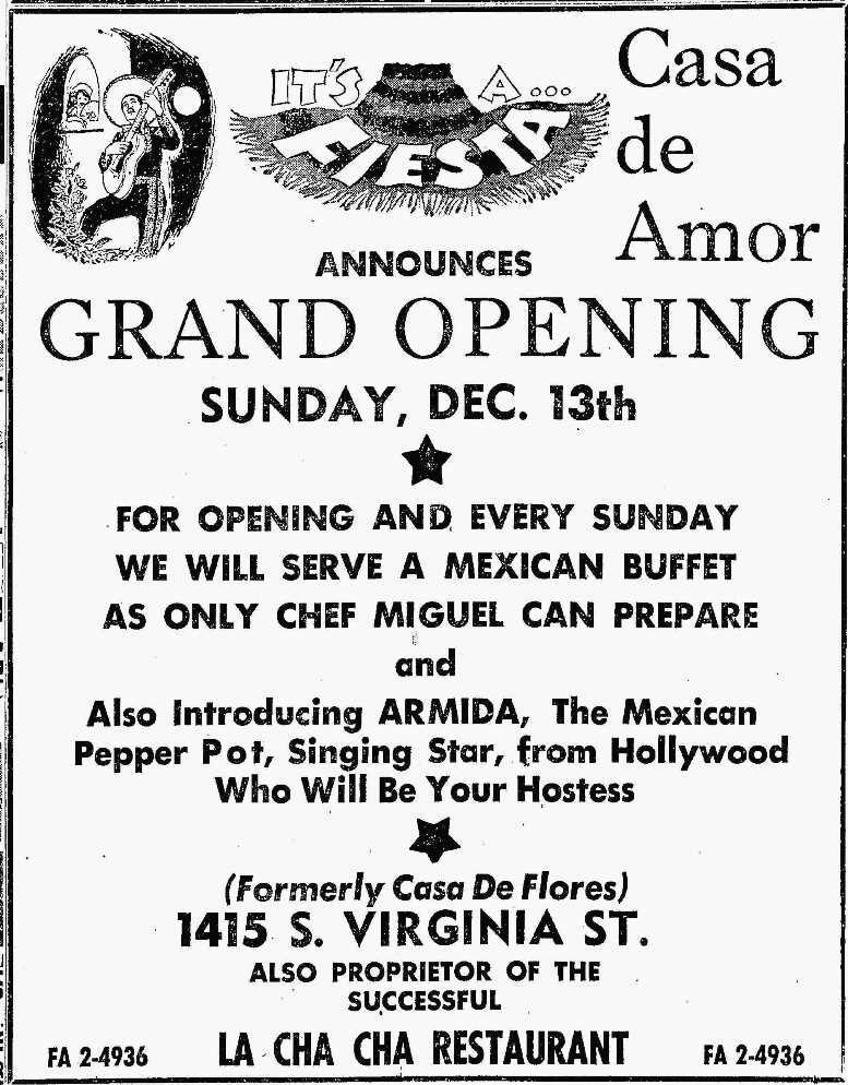 Casa de Amor, 1959
