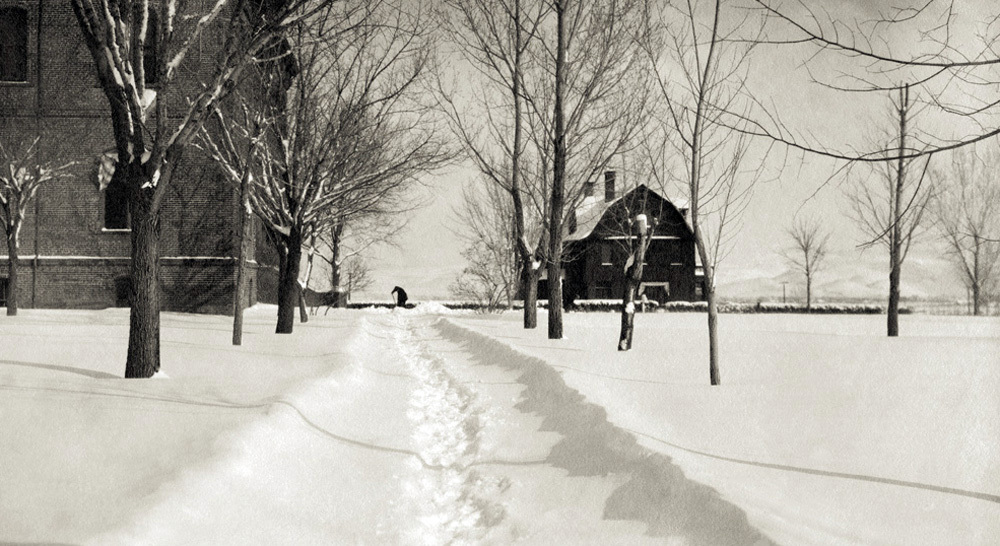 Shoveling snow