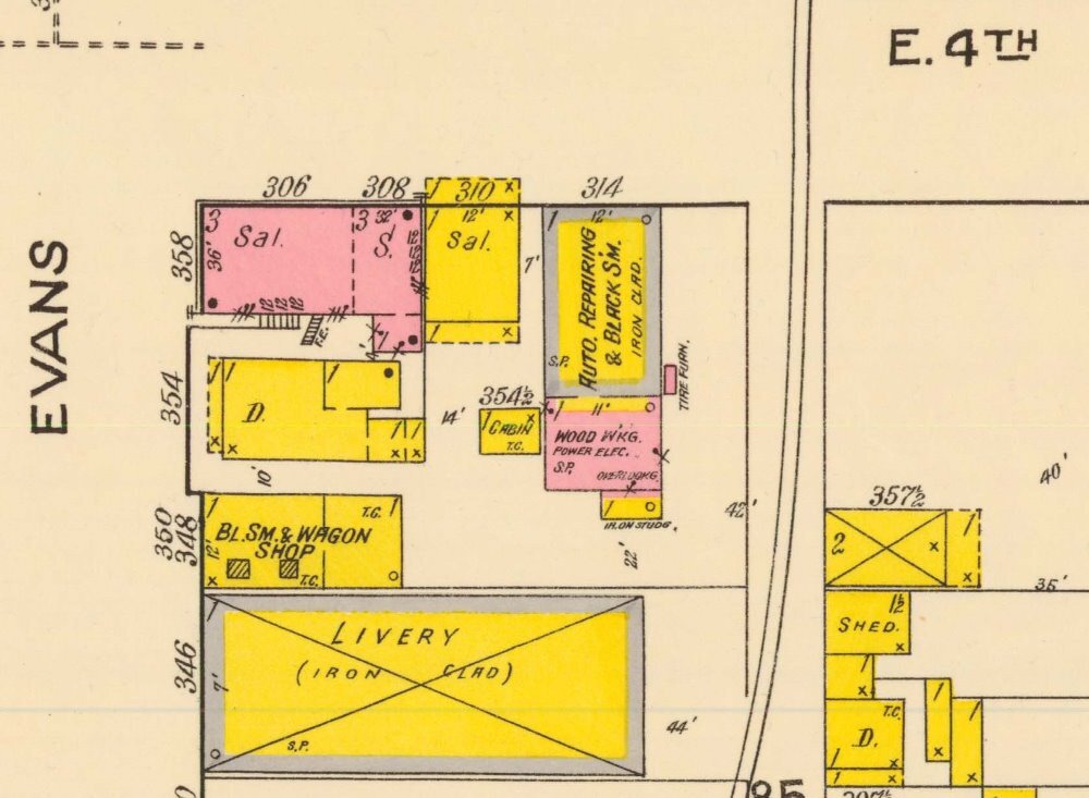 The block in 1918