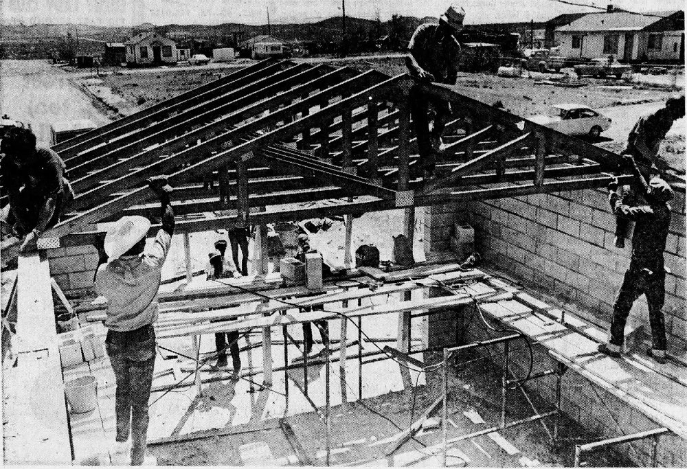 The fire house under construction