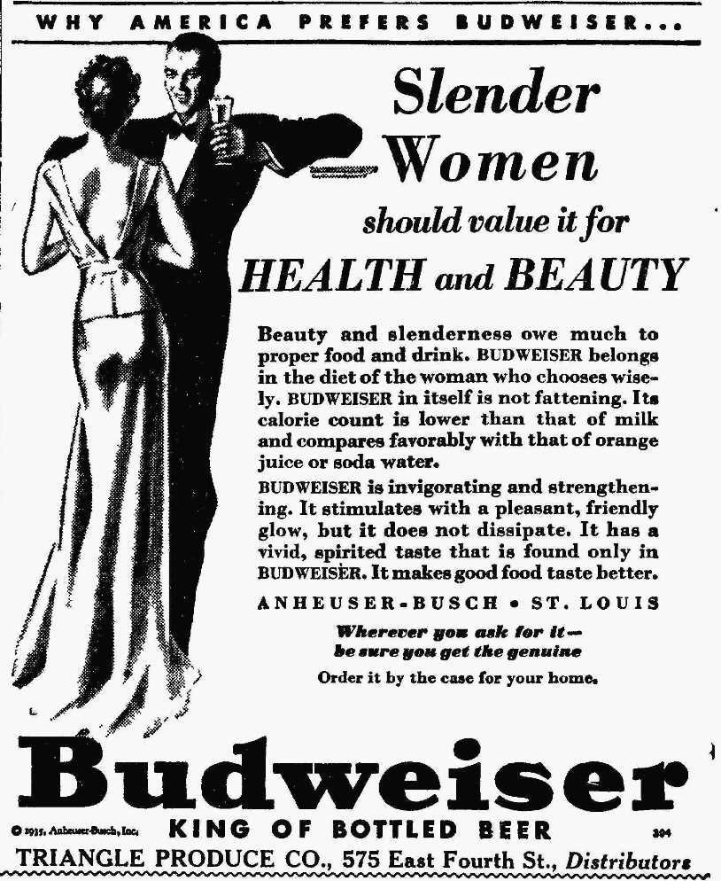 Budweiser distributor, 1935