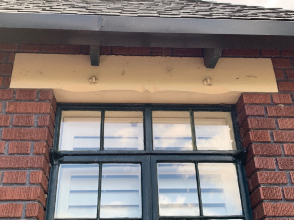 Hand-hewed beams